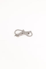 Whitney Bow Hair Clip - Silver