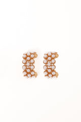 Ziva Earrings - Gold Pearl