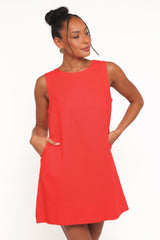 Zoe Mini Dress - Red